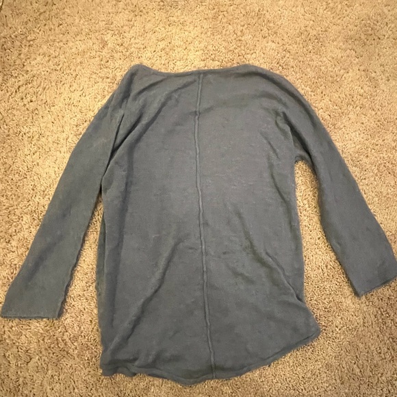 Project V Neck Gray Blue Sweater - Picture 3 of 3